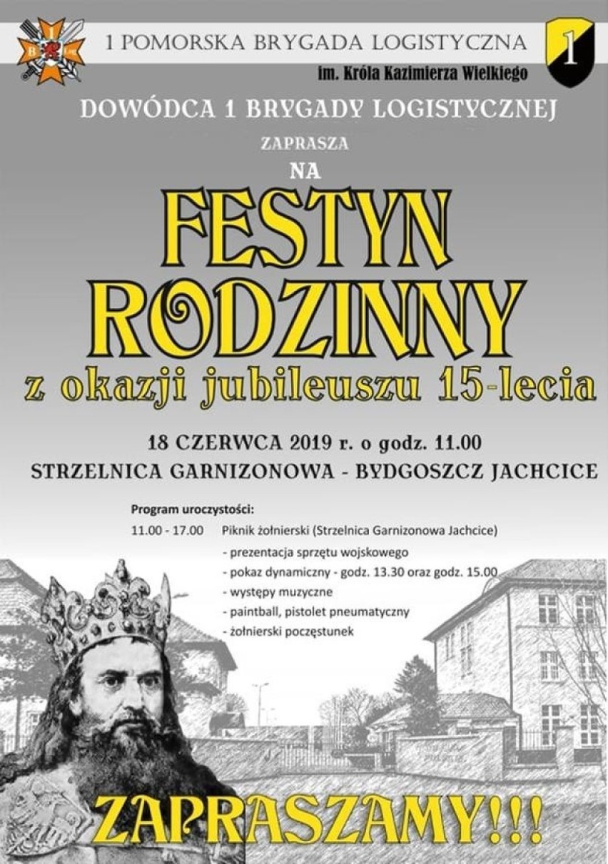 We wtorek, 18 czerwca, wojskowy festyn na Jachcicach w Bydgoszczy. Co się będzie działo? [program]