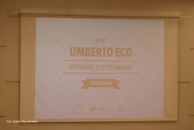 Spotkanie Umberto Eco z czytelnikami było ważnym wydarzeniem obchod&oacute;w 70-lecia Uniwersytetu Ł&oacute;dzkiego. Fot. Adam Sęczkowski