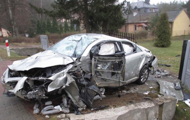 Wypadek na ulicy Jurajskiej w Zawierciu-Żerkowicach.