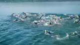 Około stu zawodników wzięło udział w triathlonie nad jeziorem Niesłysz