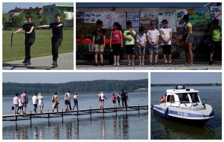 Impreza plenerowa Policji z rozstrzygnięciem konkursu plastycznego "Policja dawniej i dziś". Zbąszyń 14 czerwca 2019