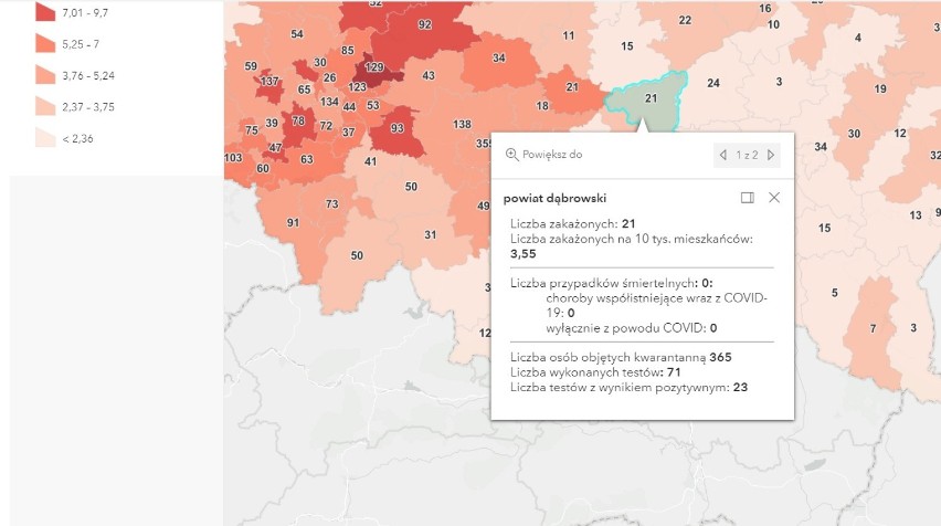 Więcej zakażeń koronawirusem i zgonów z powodu COVID-19. W Tarnowie i regionie blisko 200 nowych chorych [DANE, 21.04]