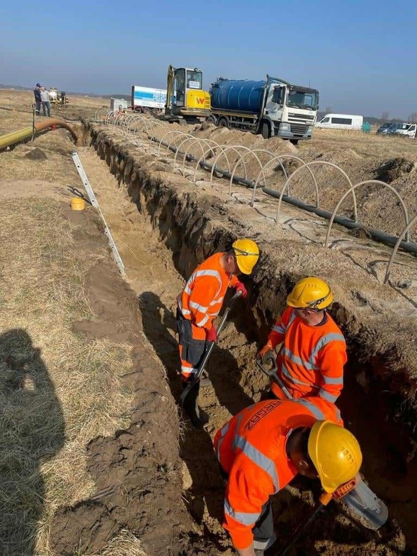 Budowa gazociągu średniego ciśnienia w Kostrzynie nad Odrą