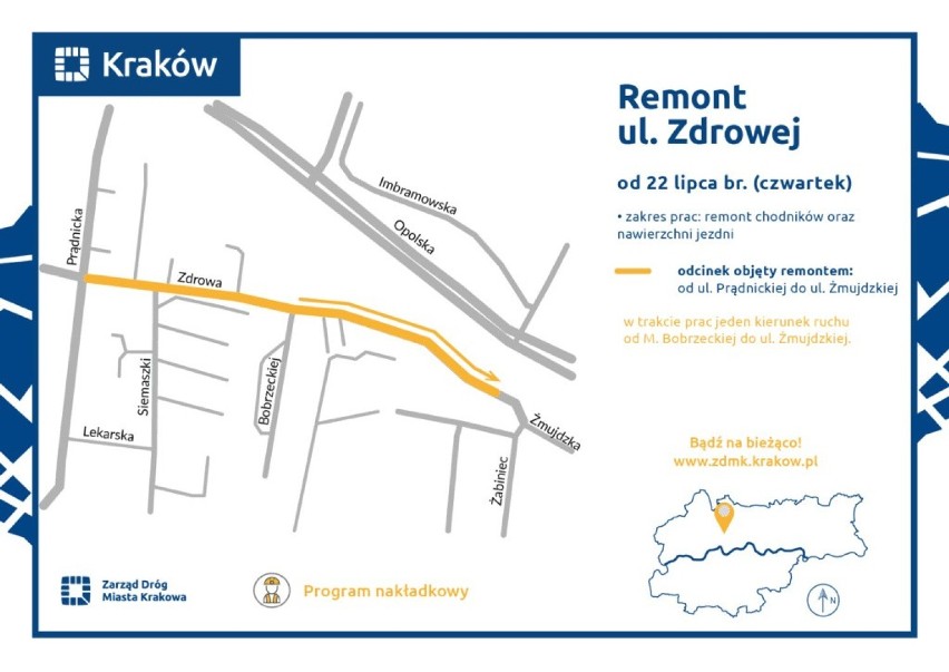Kraków. Seria nowych remontów i zmian na ulicach miasta