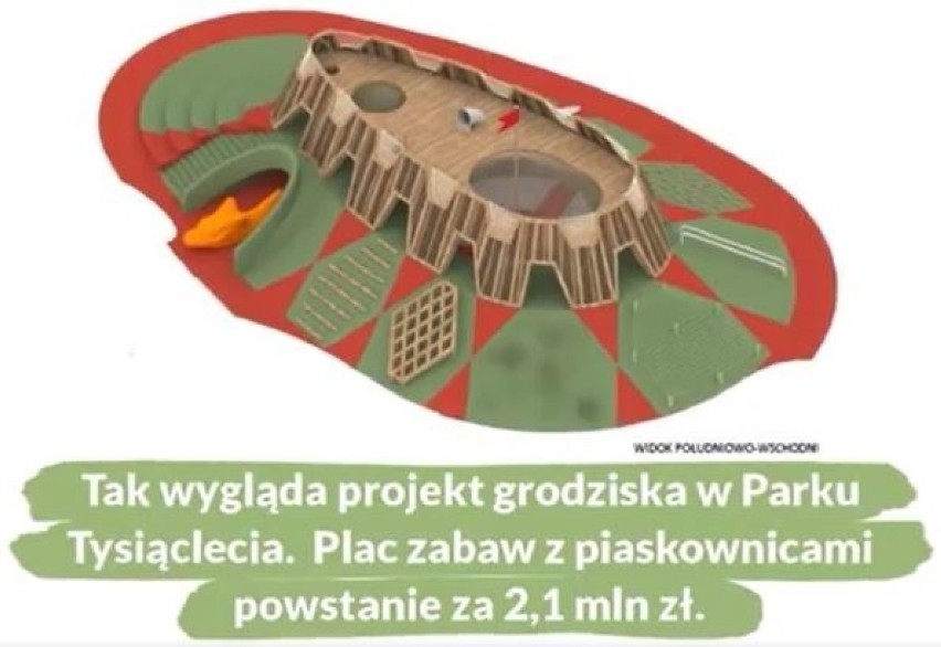 Plac zabaw Średniowieczny Wrocław w Parku Tysiąclecia to...