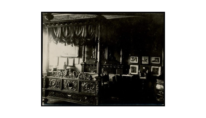Fotografia sypialni w pałacu w Niedźwiedziu z lat 1916-1924