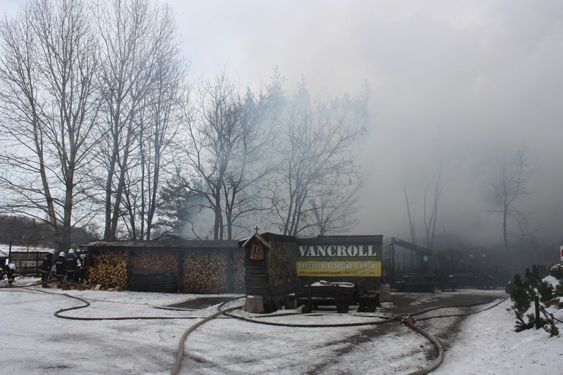 Pożar w Lgotce: Spalił się drewniany budynek należący kiedyś do GOPR-u