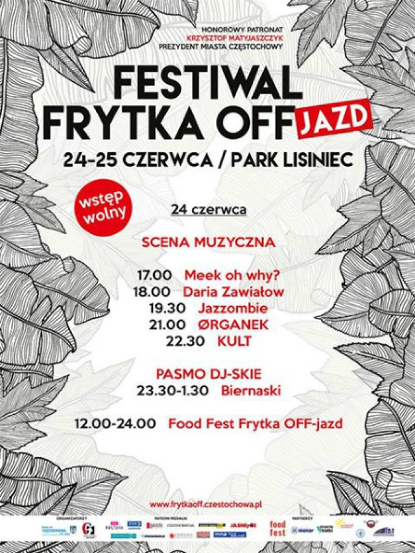Festiwal Frytka OFF-jazd rusza dziś w Częstochowie [PROGRAM]