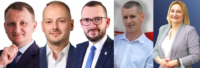 W wyborach na burmistrza Gorzowa Śląskiego wystartowało aż 5 kandydatów, od lewej; Tomasz Olejnik, Rafał Kotarski, Tomasz Stefan, Kamil Surowiec, Agnieszka Bachowska.