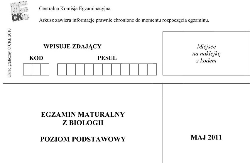 Matura 2011 - biologia