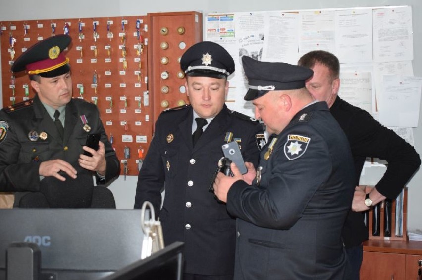 Policjanci z Ukrainy odwiedzili komendę policji w Wolsztynie