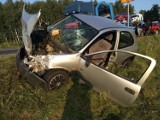 Wypadek na DK 74 w miejscowości Grudna pod Szczercowem. Zderzenie dwóch samochodów. 5 osób rannych. Dziecko w ciężkim stanie 