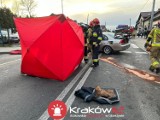 Śmiertelny wypadek w Jaśkowicach koło Skawiny na drodze krajowej nr 44. Doszło do niego 4 stycznie 2023 roku