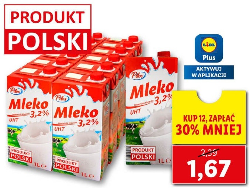 Lidl

PILOS Polskie mleko UHT 3,2%
Kup 12, zapłać 30%...