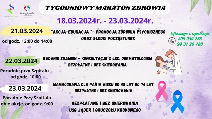 Maraton Zdrowia w Szczecinku - bezpłatnie i bez skierowań. Trwają zapisy 