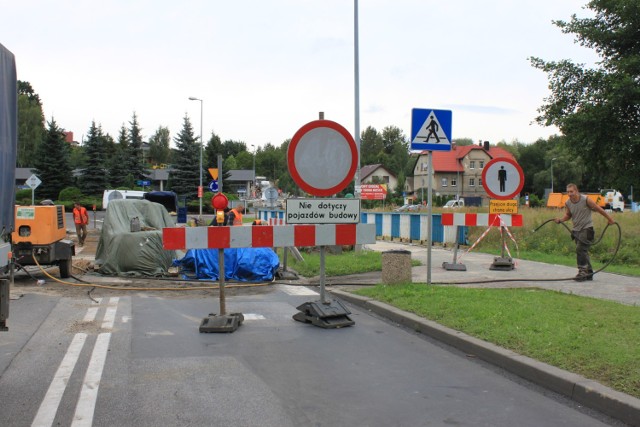 Ulica Zdrojowa w Jastrzębiu zamknięta