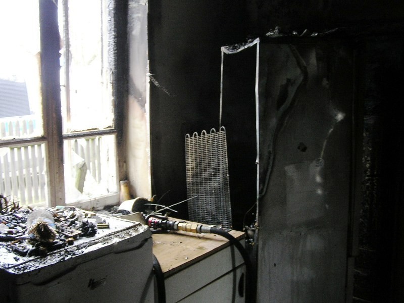 Pożar domu w Nowodworze