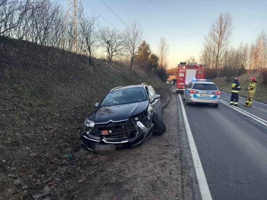 Na drodze między Olkuszem a Kluczami doszło do zderzenia...