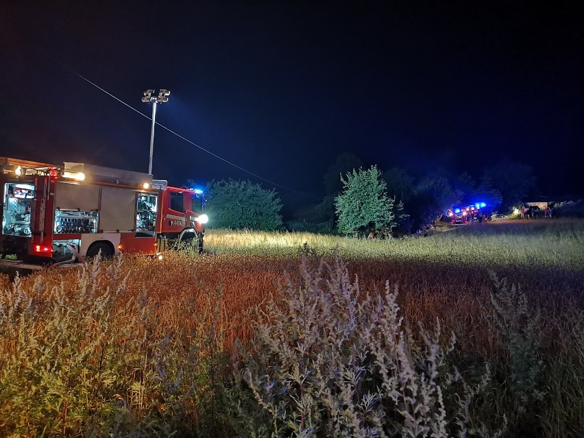 Pożar domu w Białochowie pod Grudziądzem [zdjęcia]