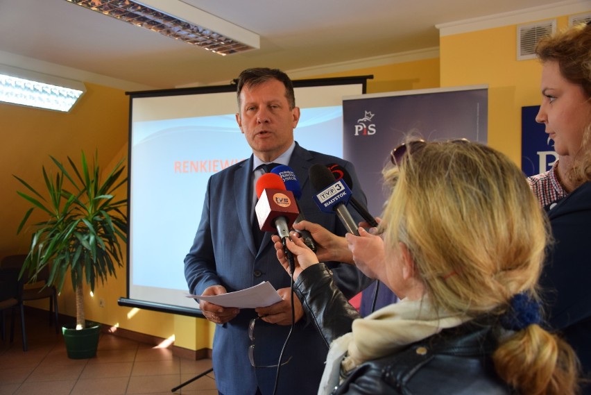 Konferencja prasowa Grzegorza Mackiewicza