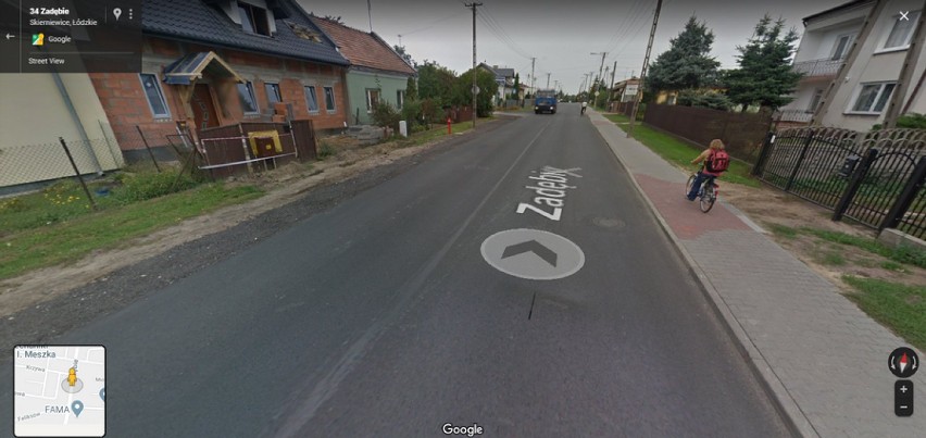 Skierniewice. Osiedle Zadębie w Google Street View