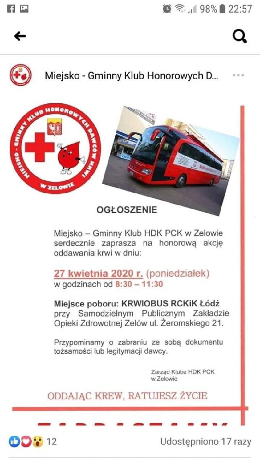 Potrzebna krew dla Pauliny Miszteli z Bełchatowa. Można ją oddać w kilku miejscach