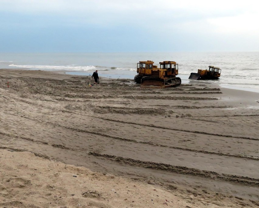 Podczas prac refulacyjnych na plaży w Ustce, w minioną...