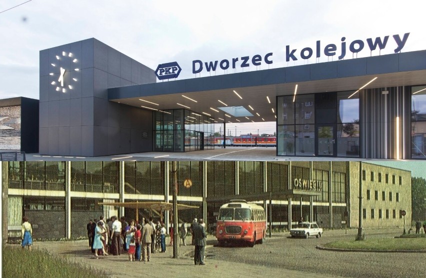 Dworzec PKP w Oświęcimiu na przestrzeni dziesięcioleci...