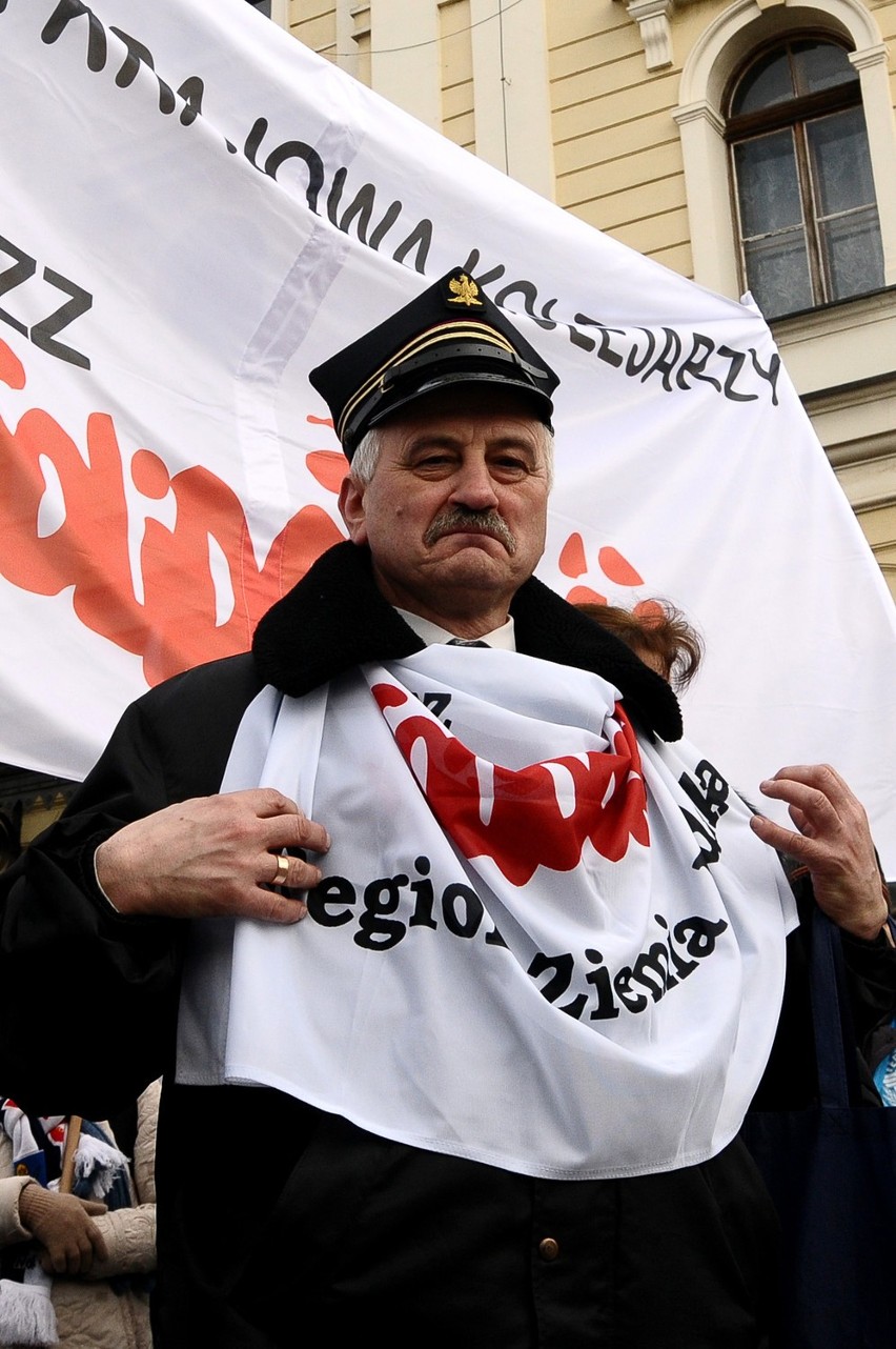Protest PKP w Krakowie (ZDJĘCIA)