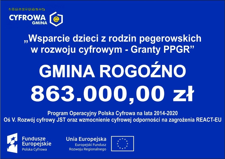 Gmina Rogoźno otrzymała dofinansowanie na wsparcie dzieci z rodzin pegeerowskich
