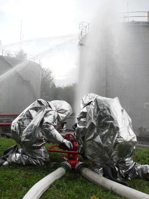 Wielkie manerwy strażaków w czechowickiej elektrociepłowni