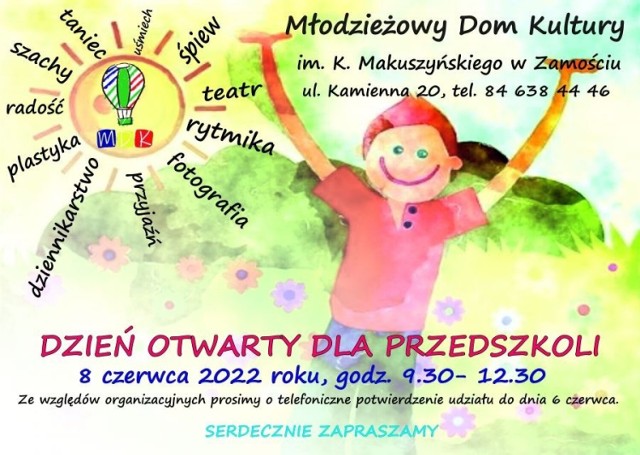 Plakat promujący Dzień Otwarty MDK