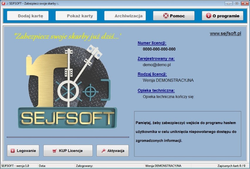 Sejfsoft - pierwszy w Polsce program do katalogowania i...