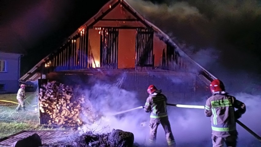 1 stycznia doszło do pożaru budynku gospodarczego w Hopowie...