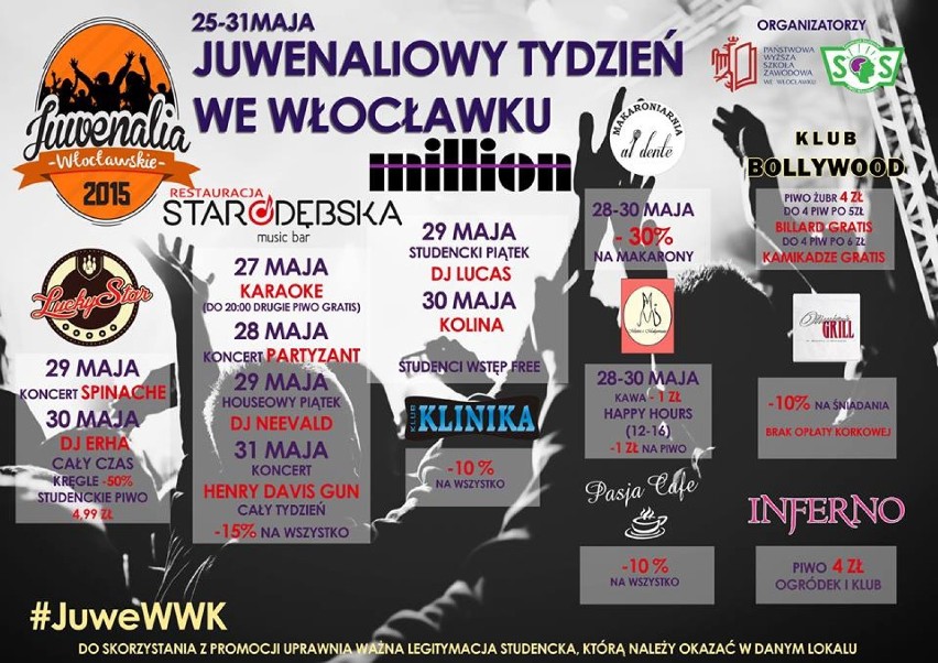 Juwenalia Włocławskie 2015. W czwartek początek święta studentów!