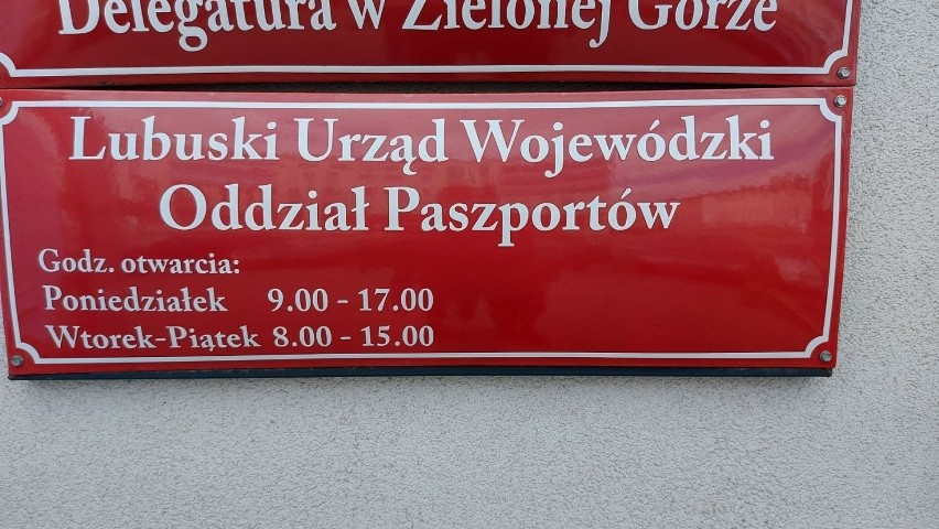 Lubuski Urząd Wojewódzki Oddział Paszportów w Zielonej Górze...