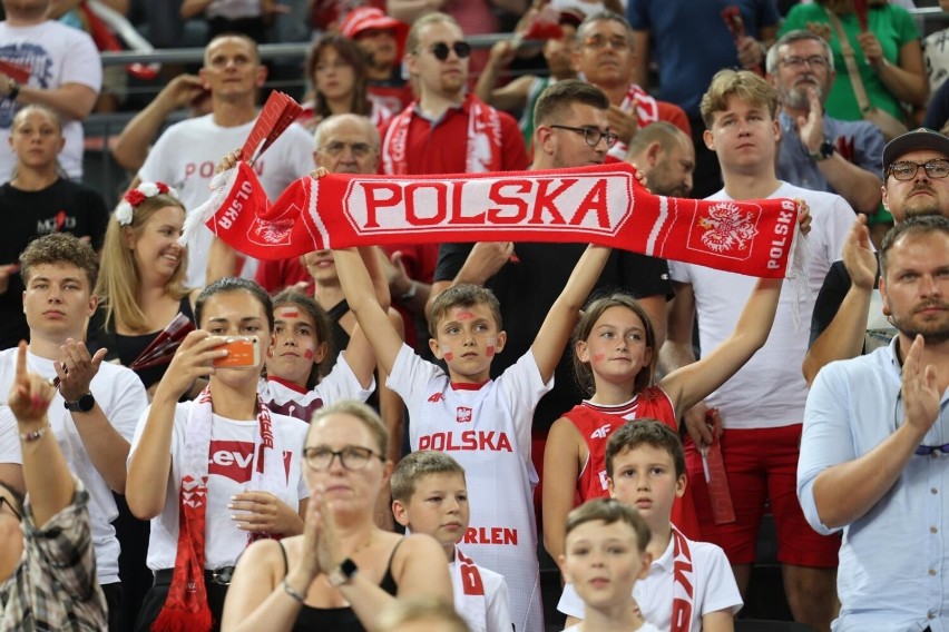 18.08.2023. Kibice na meczu koszykarzy Polska - Estonia w...