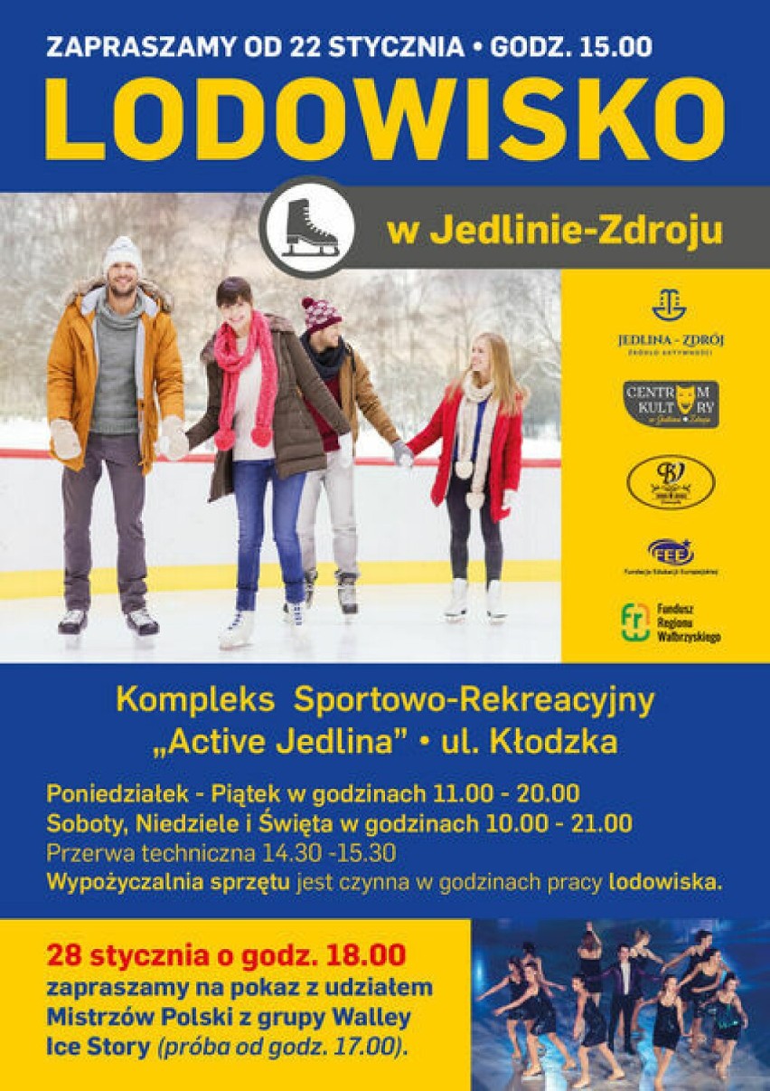 Jedlina-Zdrój - w sobotę, 22 stycznia otwarte zostanie lodowisko