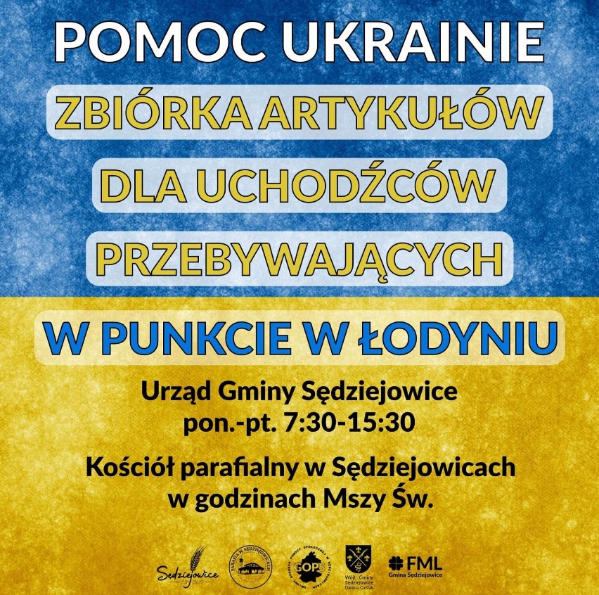 Solidarni z Ukrainą. Mieszkańcy powiatu łaskiego też...