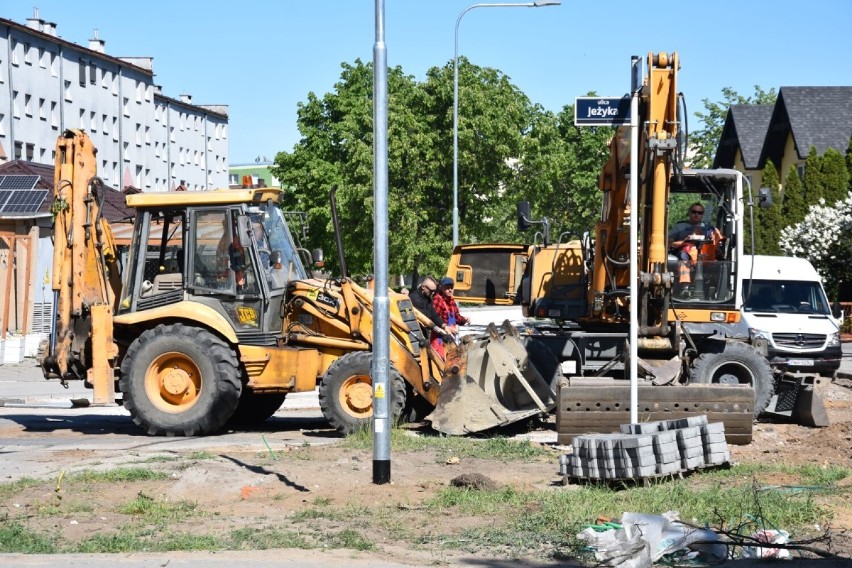 Wągrowiec. Trwają prace na zamkniętej ulicy Słowackiego. Jak wygląda ich postęp? 