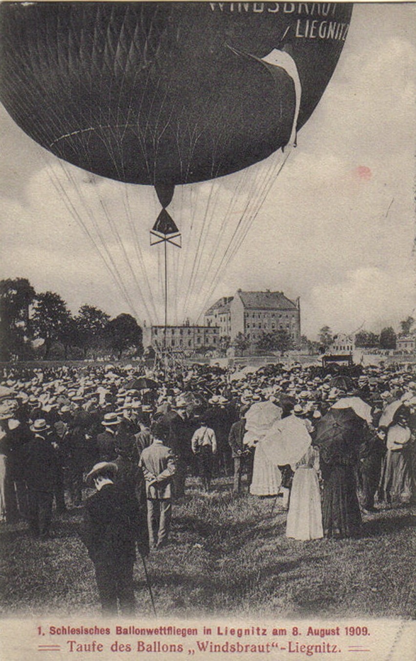 8 sierpien 1909 - I Slaskie_Zawody Balonowe w Legnicy
