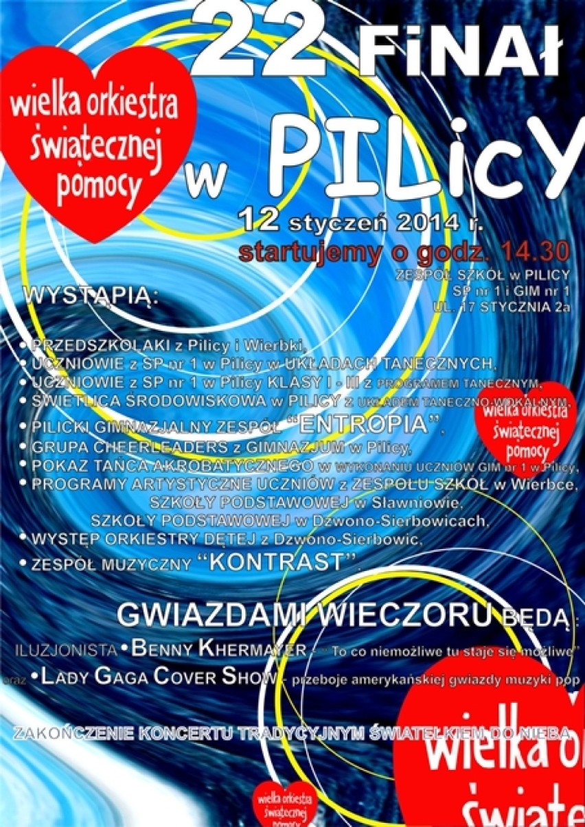 Jak będzie wyglądał finał WOŚP 2014 w Pilicy?

Zobaczcie na...