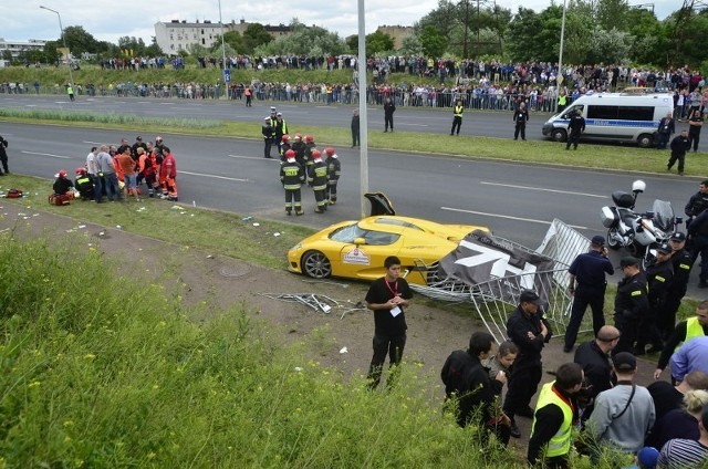 Wypadek podczas Gran Turismo Polonia.