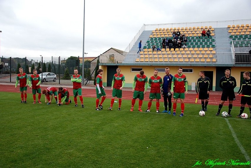 Jakub Chojnacki z GKS Baruchowo zdobywa drugiego gola,...