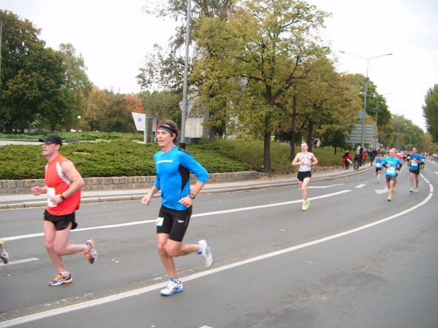 Jurek w czasie poznańskiego maratonu