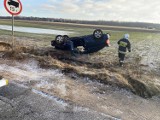 Kaczkowo Nowe. Wypadek na skrzyżowaniu DW694. 28.01.2022