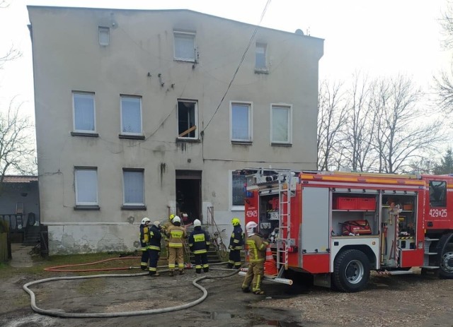 Strażacy ugasili pożar kotłowni w budynku mieszkalnym wielorodzinnym przy ul. Chełmińskiego w Unisławiu