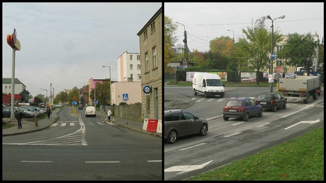 Skrzyżowania ulicy Aliantów (z lewej) oraz ul. Dworcowej (z prawej)z Drogą Krajową nr 5 w Żninie mają być przebudowane.