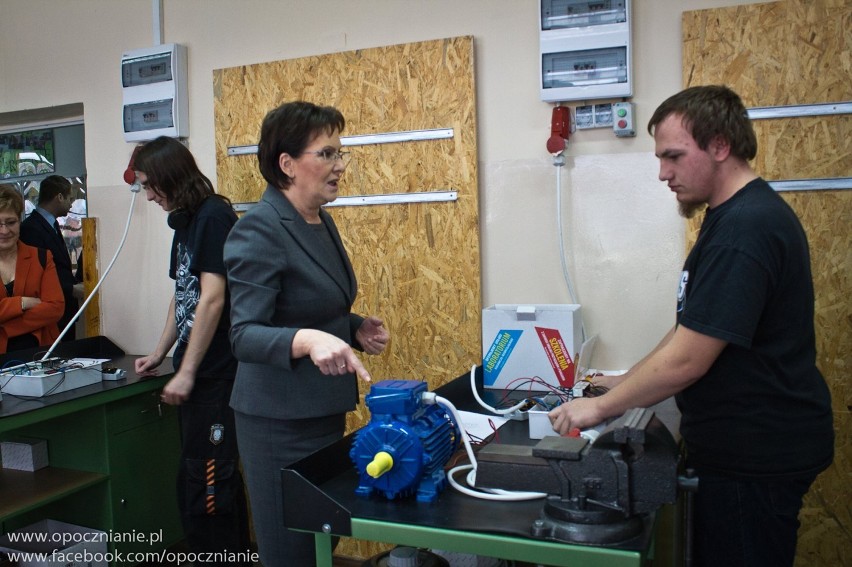 Premier Ewa Kopacz w ZSP nr 1 w Opocznie