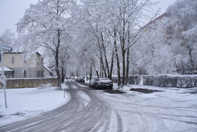 Piątkowy poranek przywitał mieszkańców śniegiem i lekkim mrozem. W ciągu weekendu śniegu ma spaść jeszcze więcej. Zobacz kolejne zdjęcia. Przesuwaj zdjęcia w prawo - naciśnij strzałkę lub przycisk NASTĘPNE